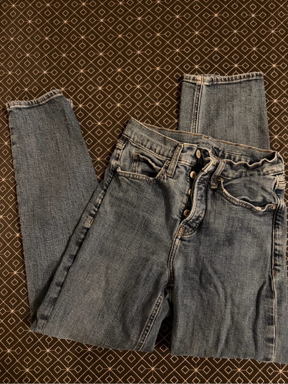 Old Navy Light Wash Blue High-Rise Button-Fly Jeans